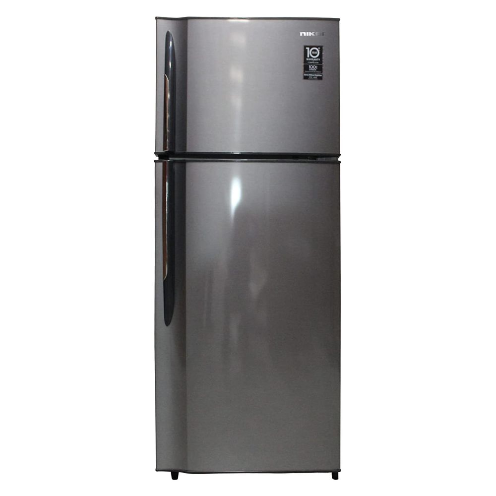 Nikai 300Ltrs  Double Door Defrost Refrigerator, Silver (NRF300FSS)